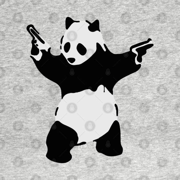 Banksy Pandamonium Armed Panda by elijahgerards